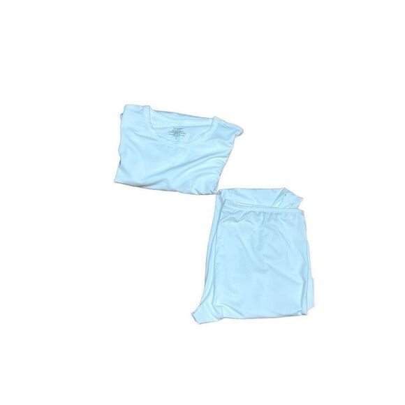 Climate Right by Cuddl Duds Womens White 2 Piece Base Layer Pajamas Set Medium - Picture 2 of 15